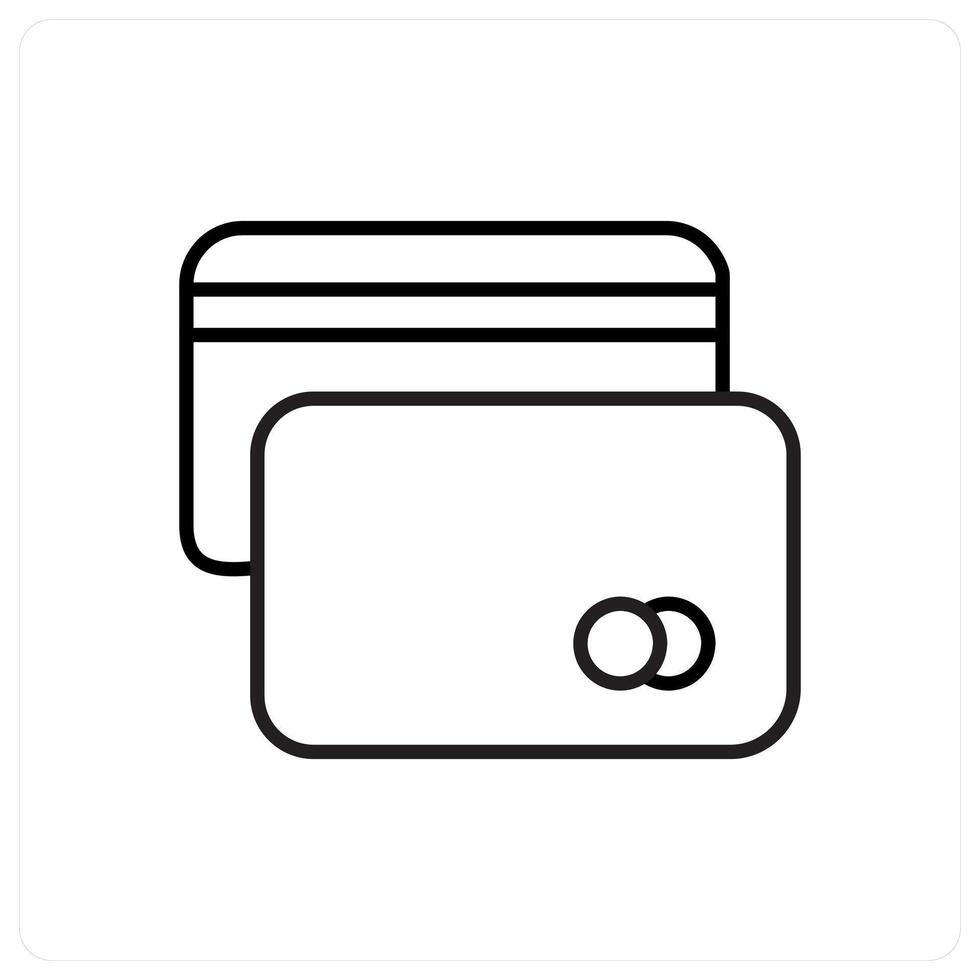 Debit Card icon concept in black line color vector