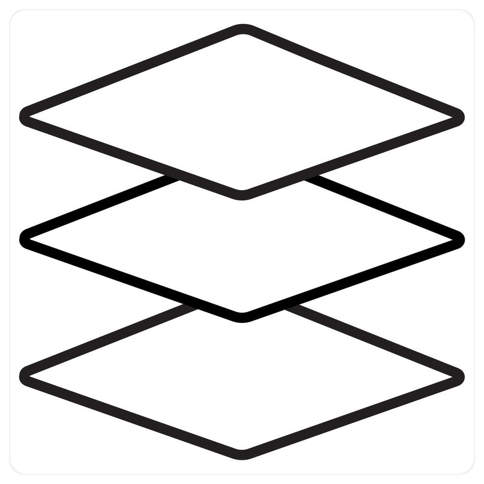 Layers icon concept in black line color vector
