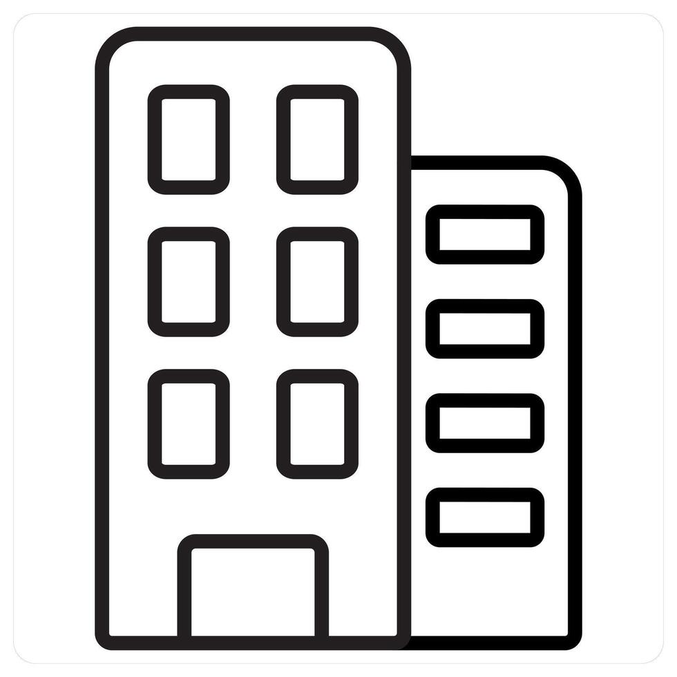 Building concept in black line color vector
