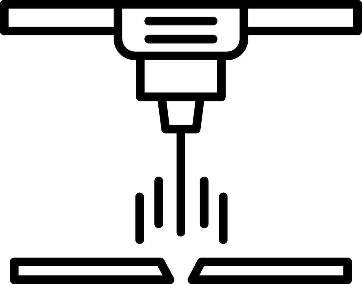 Laser Cutting Process vector