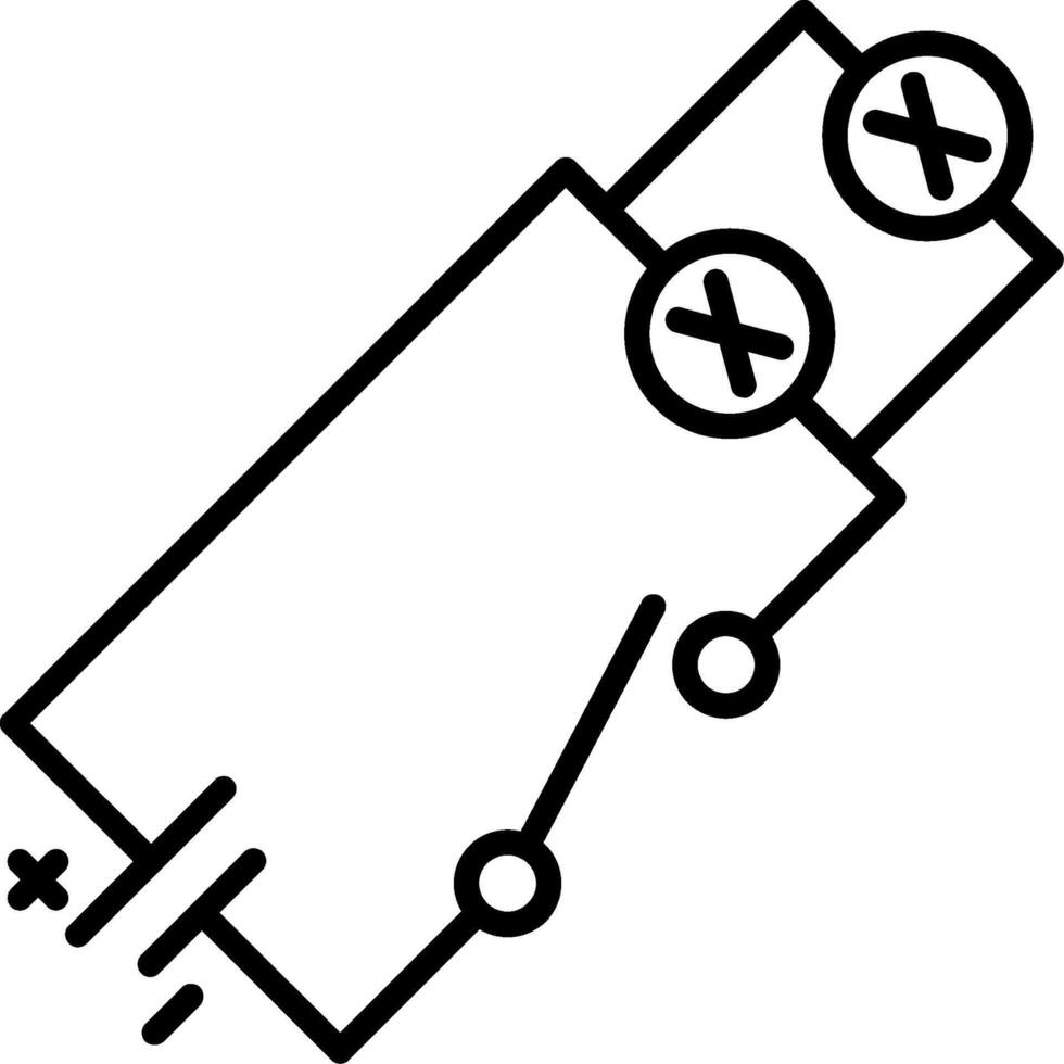 Open Circuit Diagram vector