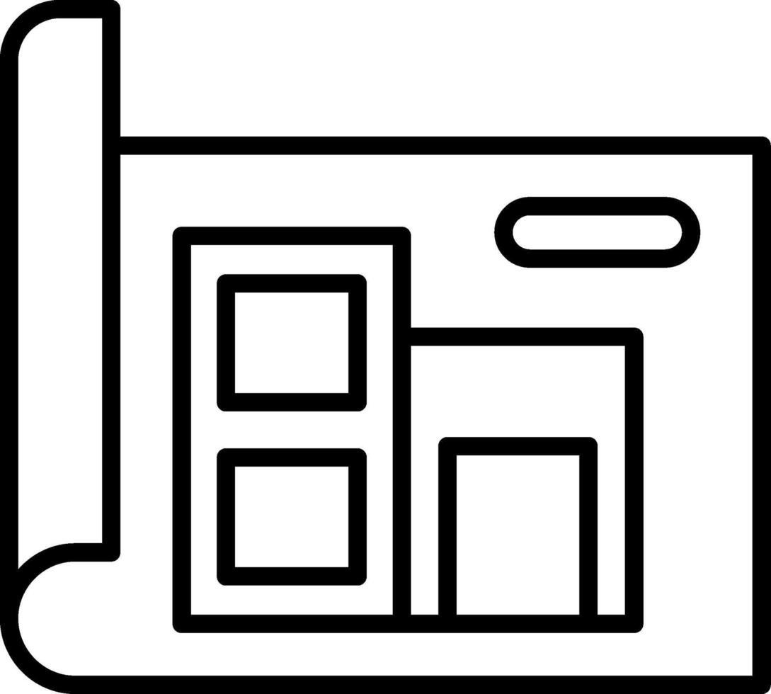 House Blueprint Design vector