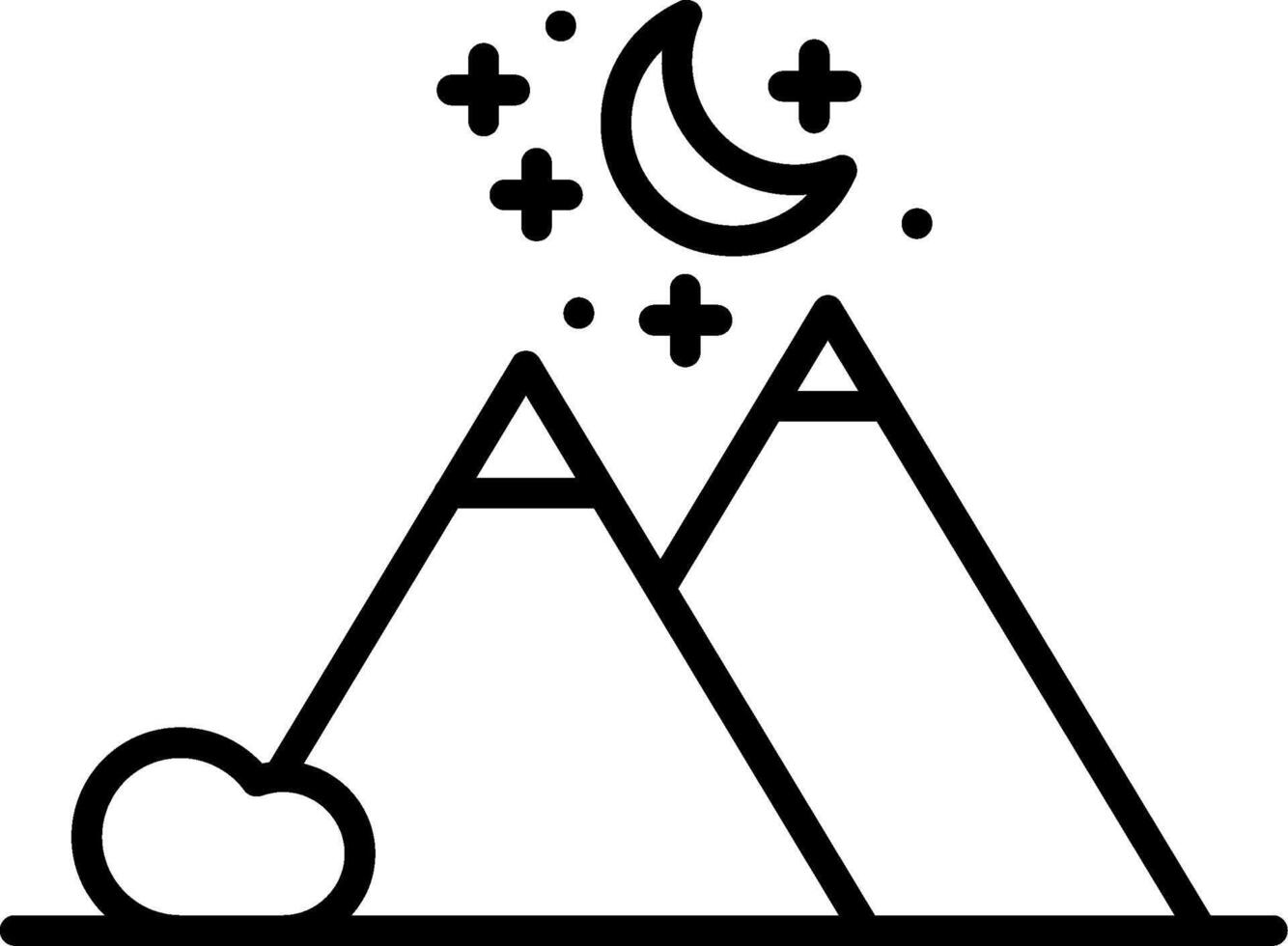 Mountains Night Time vector