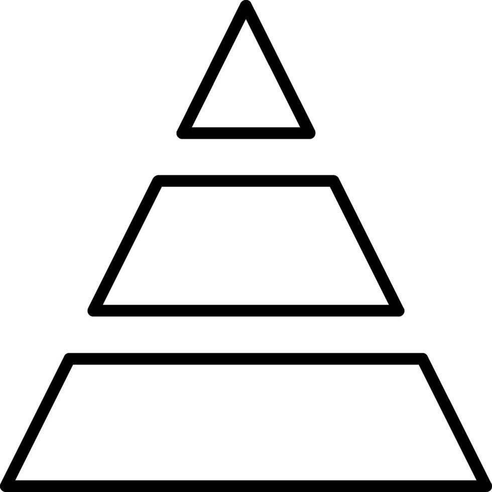 Pyramid Chart Hierarchical Diagram vector
