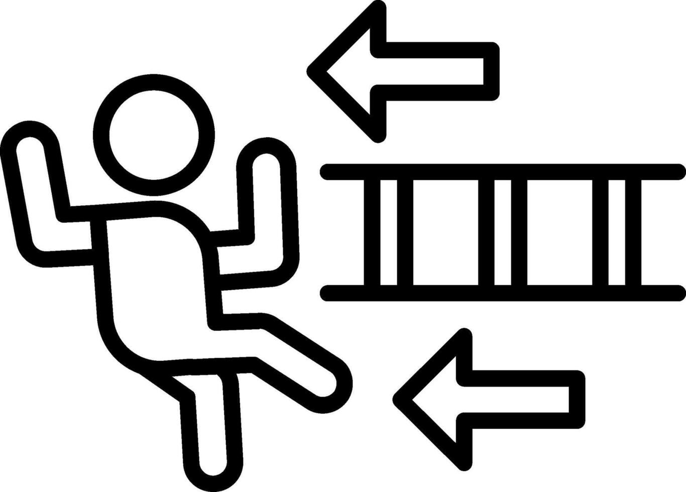 Fall From Stairs Stair Accident Risk vector
