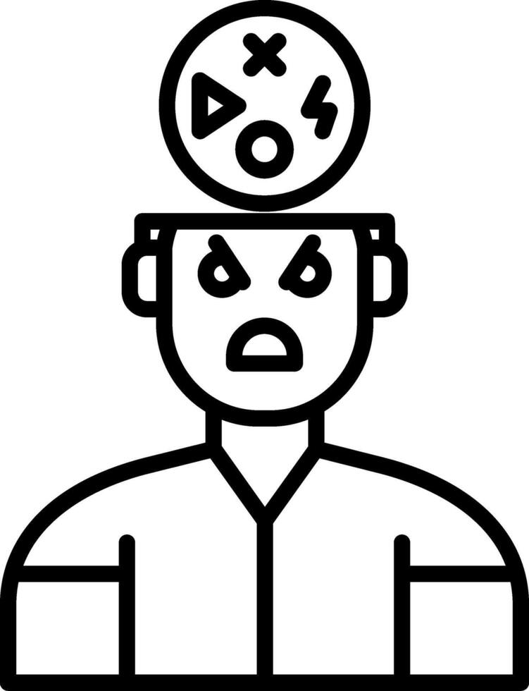Hyperactivity Symptoms Icon vector