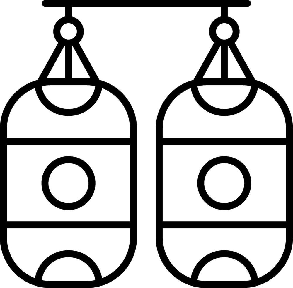Punching Bags Boxing Gear vector