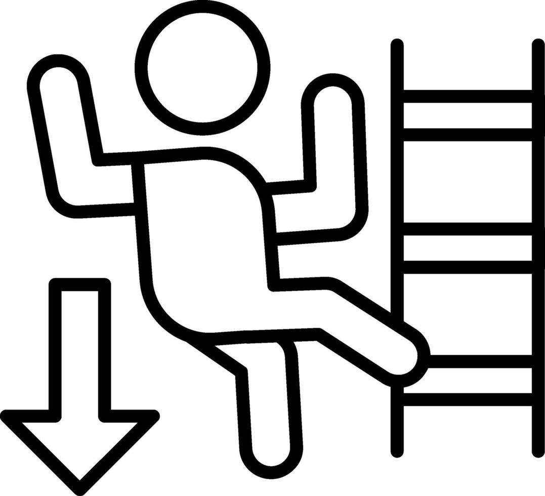 Fall From Stairs Stairs Accident Risk vector