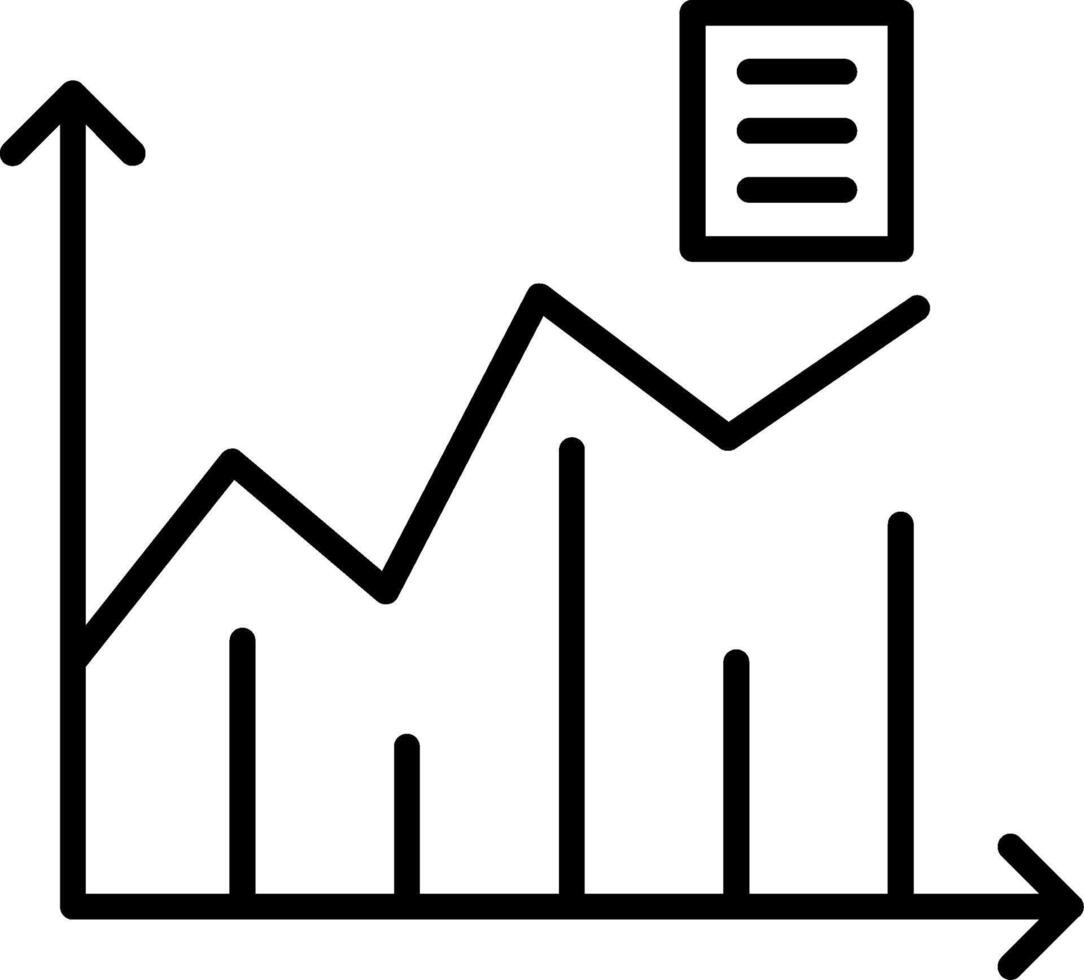 Line Chart Graph vector