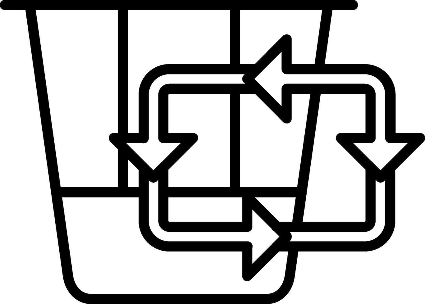 Recycling Waste Management Process vector
