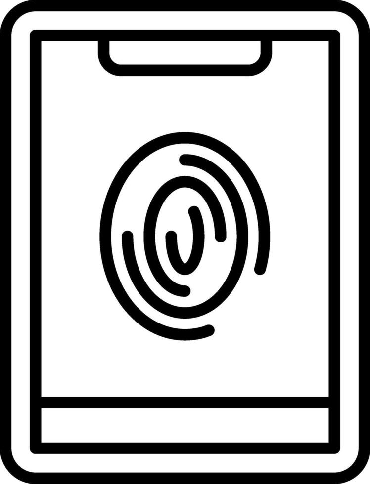 Phone Fingerprint Biometric Identification vector