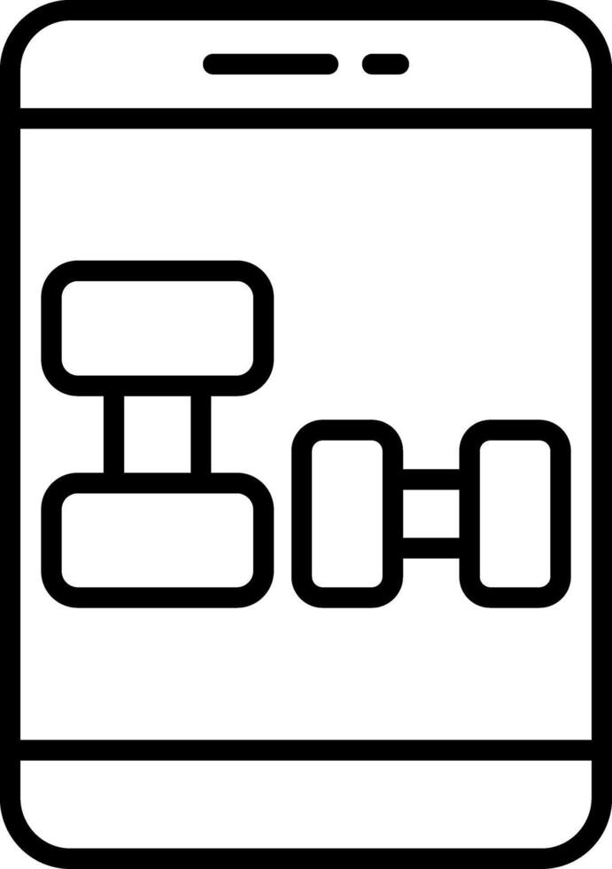 Gym Smartphone App vector