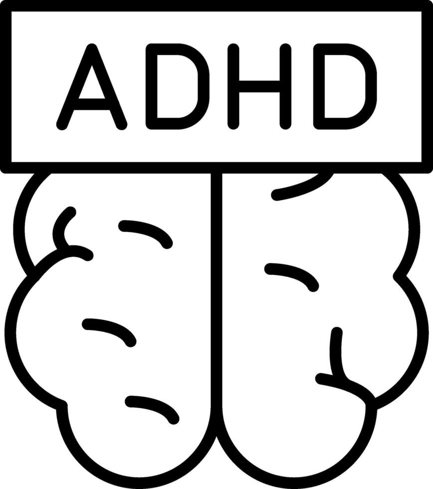 Adhd trait Brain vector
