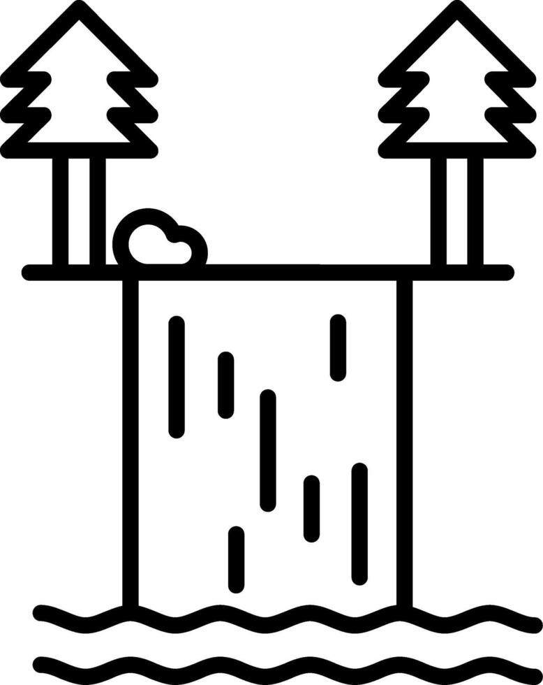 Waterfall Cascading Water vector