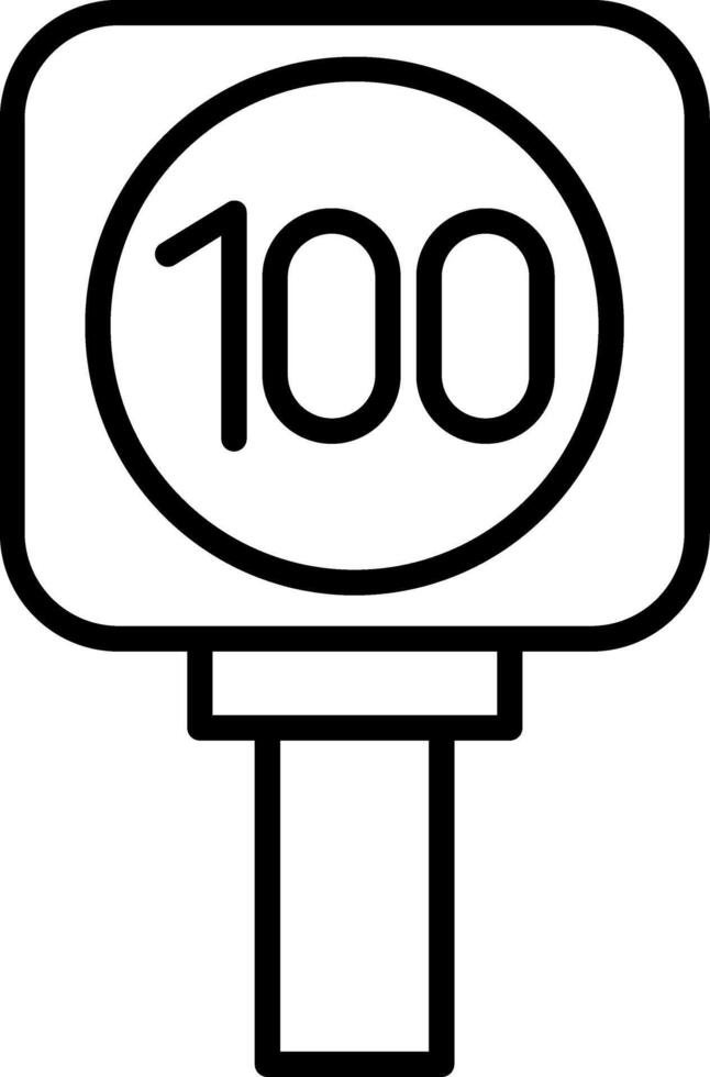 100 Speed Limit Road Speed Sign vector