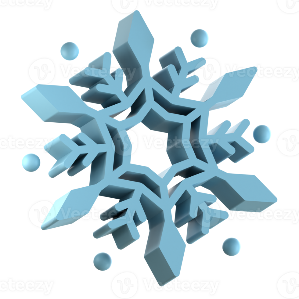Snowflake 3D Illustration png