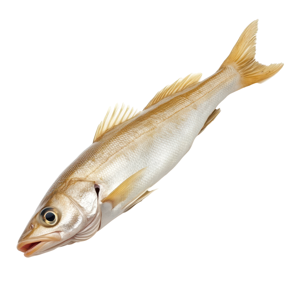 Fresh caught fish displayed on a clean surface ready for preparation in a kitchen setting png