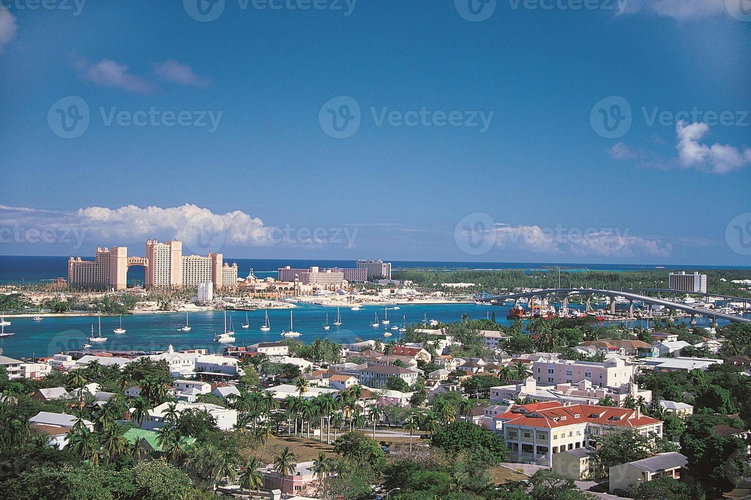 Tropical resort skyline. High quality photo