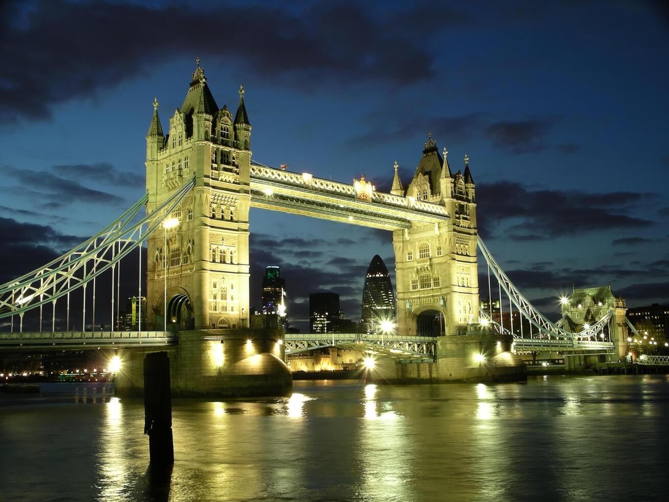 Tower bridge at night photo