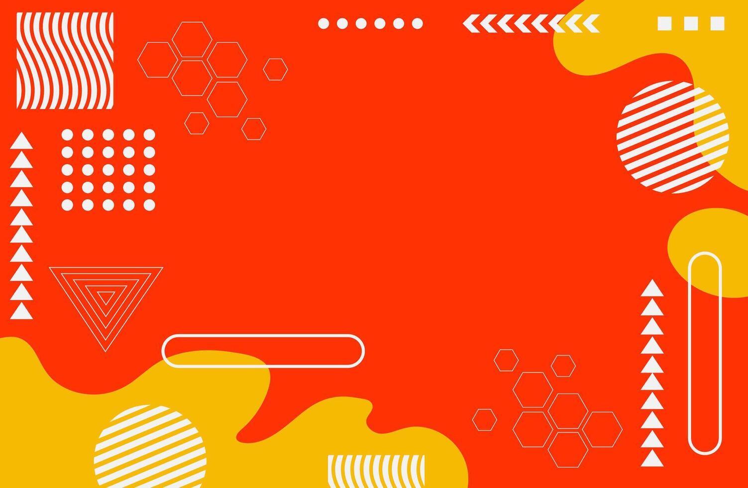 Colorful Artistic Graphic Art with Modern Abstract Shapes and Decorative Memphis Style vector