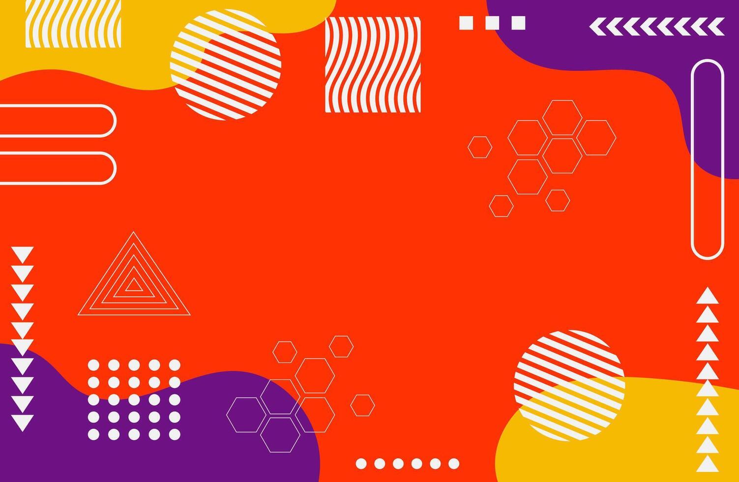Abstract Background with Geometric Shapes and Stylish Ornaments in Vibrant Colors vector