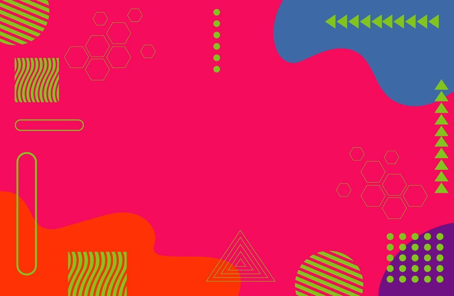 Playful Geometric Art Composition with Bright Colors for Trendy Background Design vector