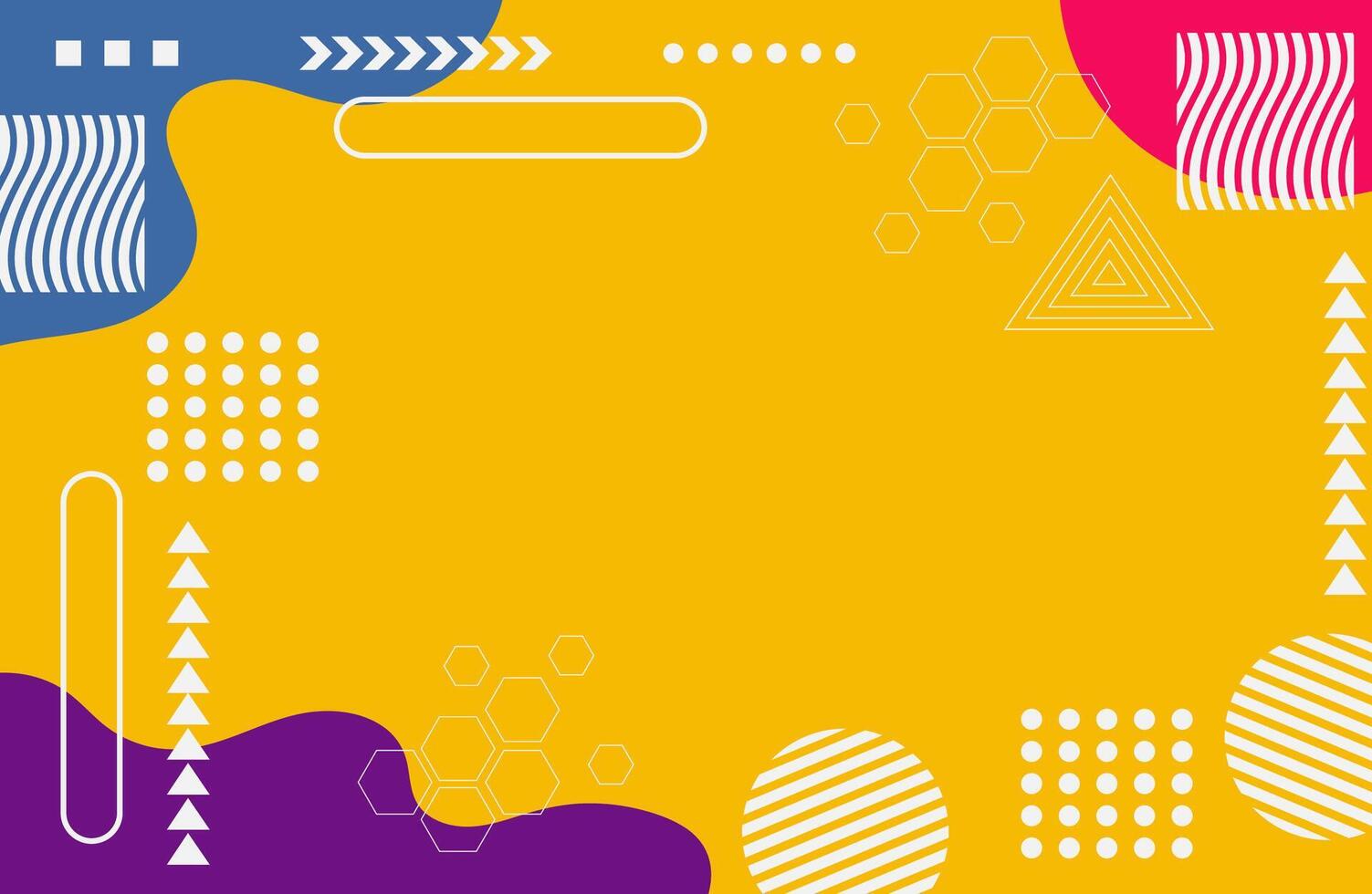 Artistic Backdrop Featuring Fluid Shapes, Triangular Art, and Circular Patterns vector