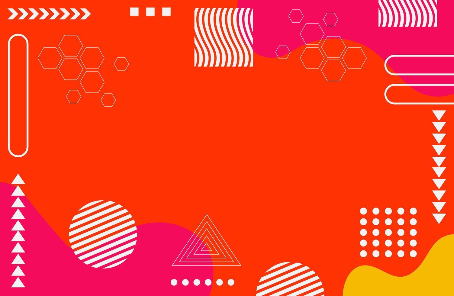 Memphis Style Pop Culture Art with Whimsical Pattern and Energetic Visual Elements vector