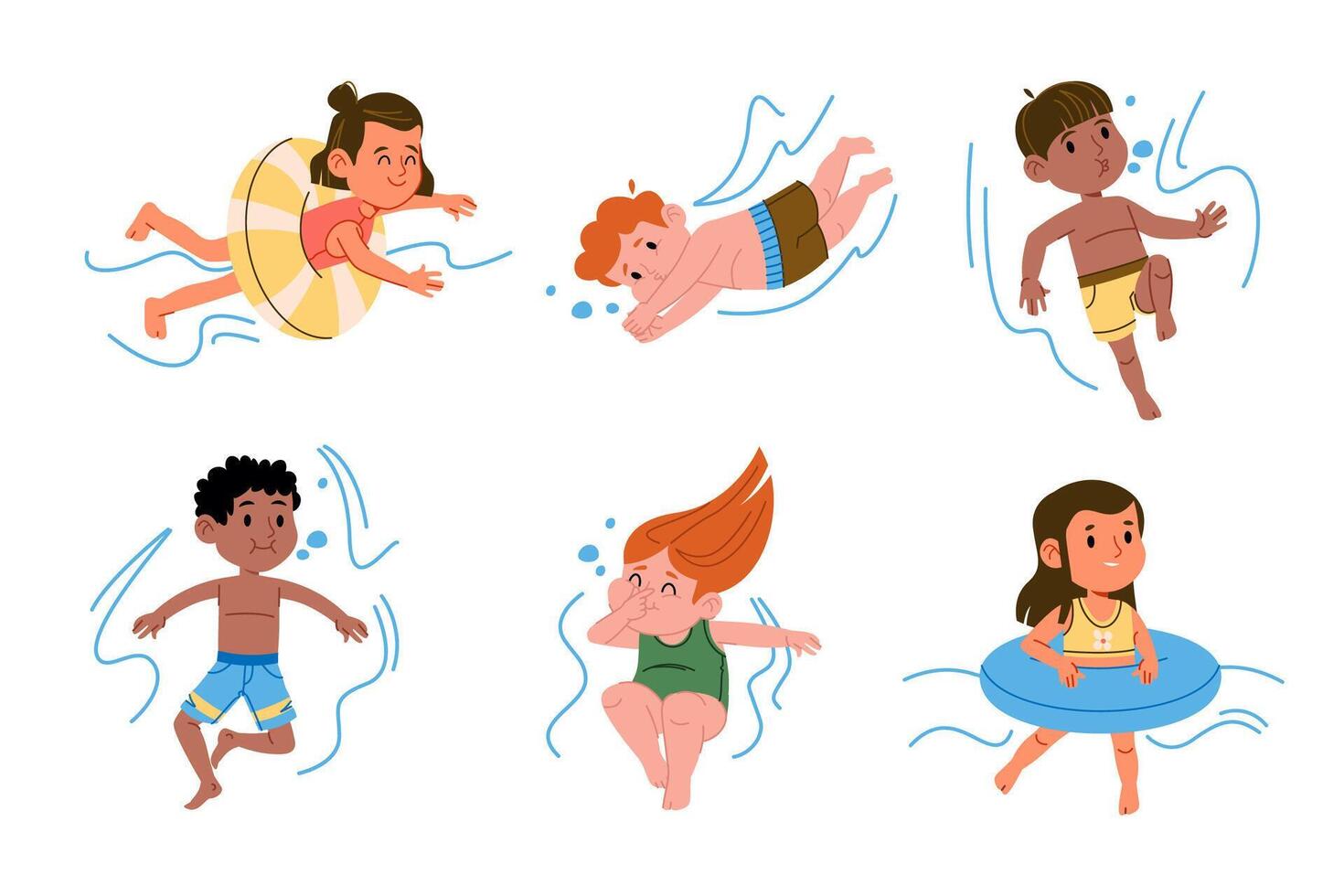 Kids Summer Pool Fun vector