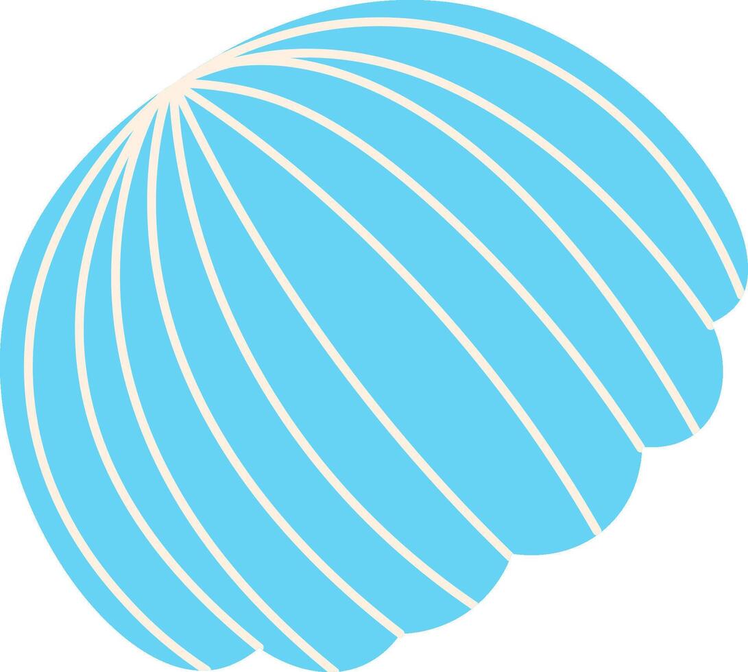 Simple Seashell Line Art vector