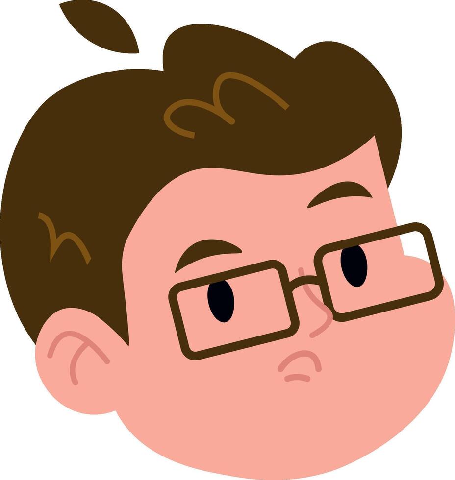 Boy's Head Simple Cartoon vector