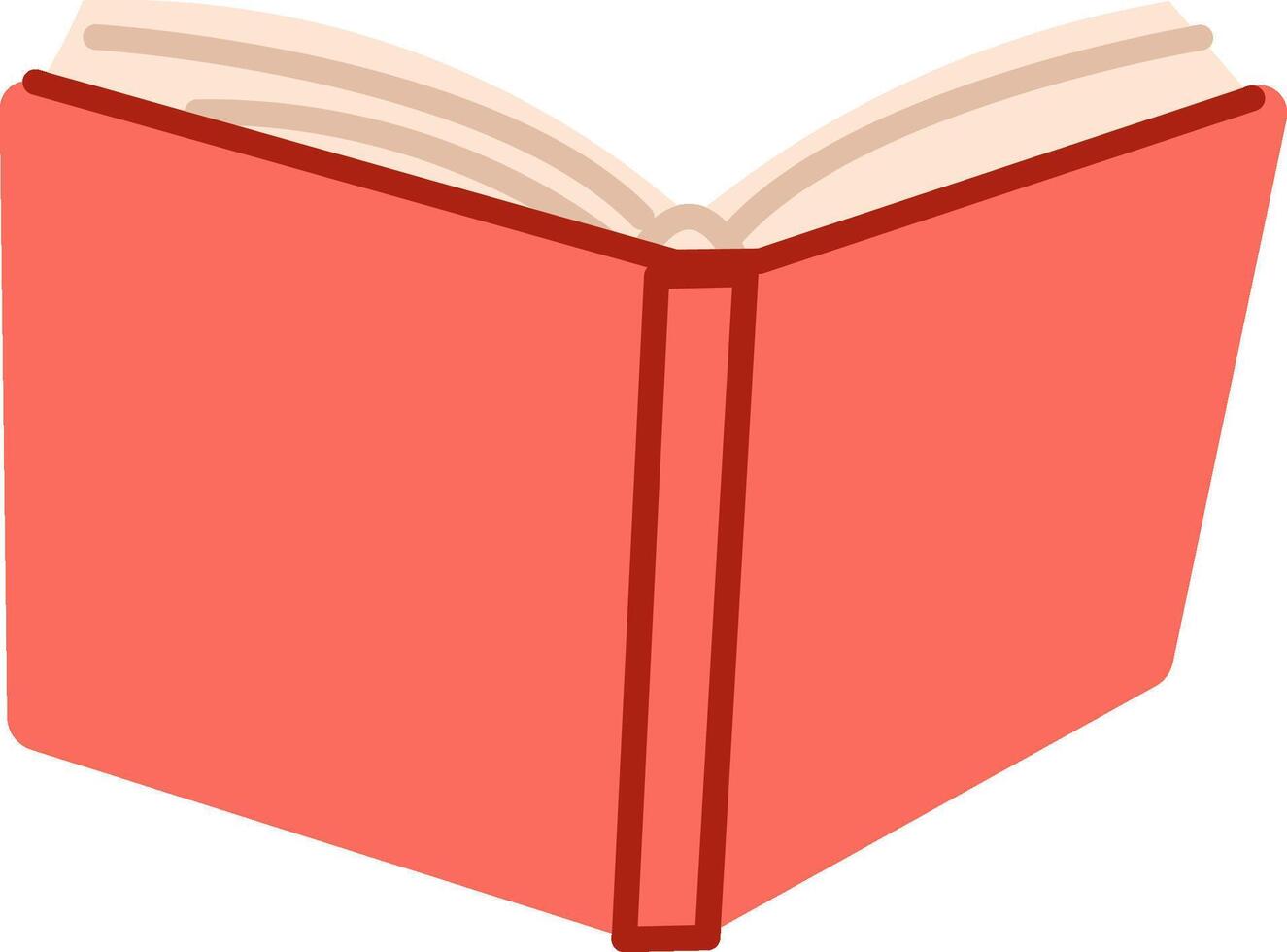 Open Book Simple Cartoon Icon vector