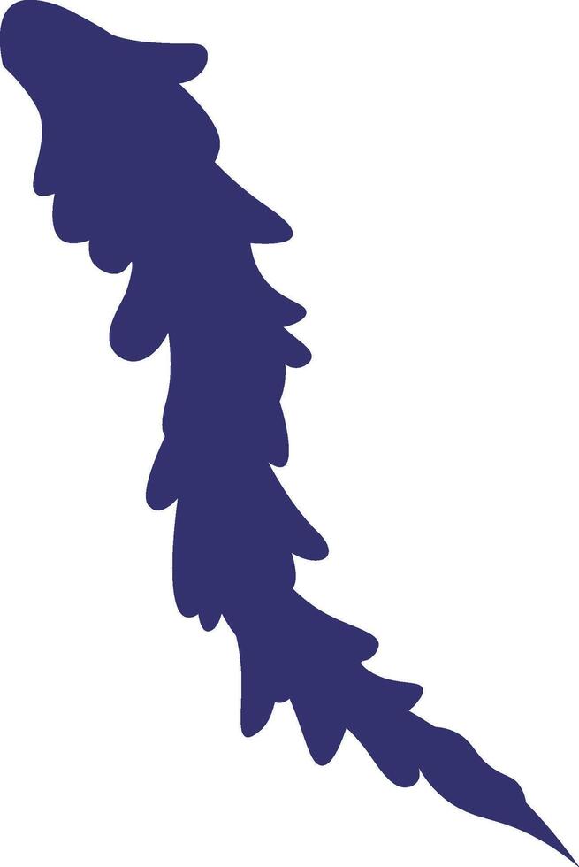 Abstract Aquatic Plant Silhouette vector
