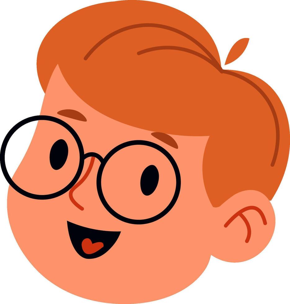 Happy Child with Glasses vector