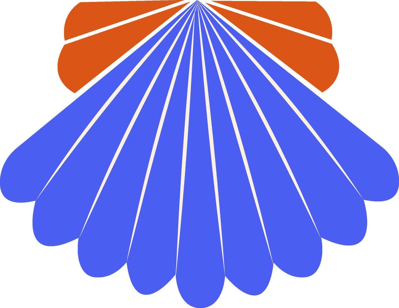 Shell Emblem Flat Icon vector