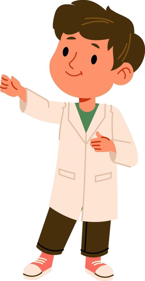 Child Scientist Cartoon vector
