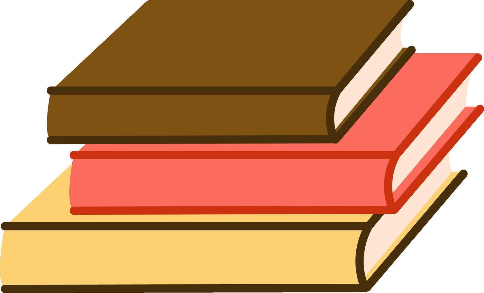 Stack of Books Cartoon Style vector