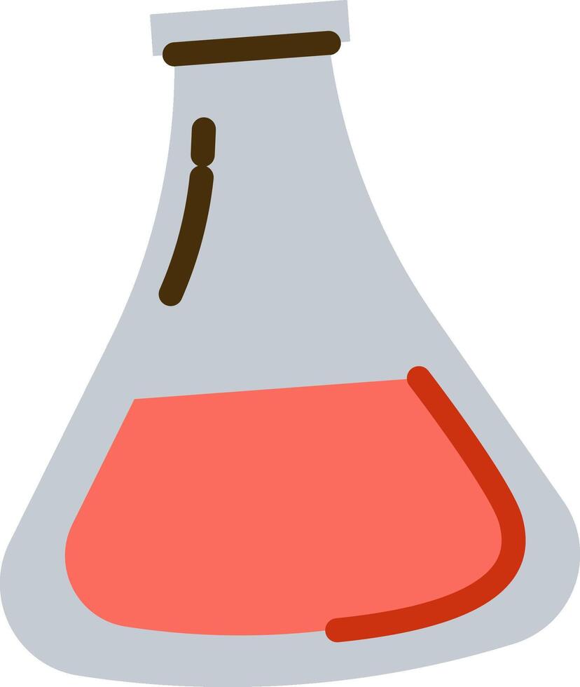 Erlenmeyer Flask Cartoon Style vector