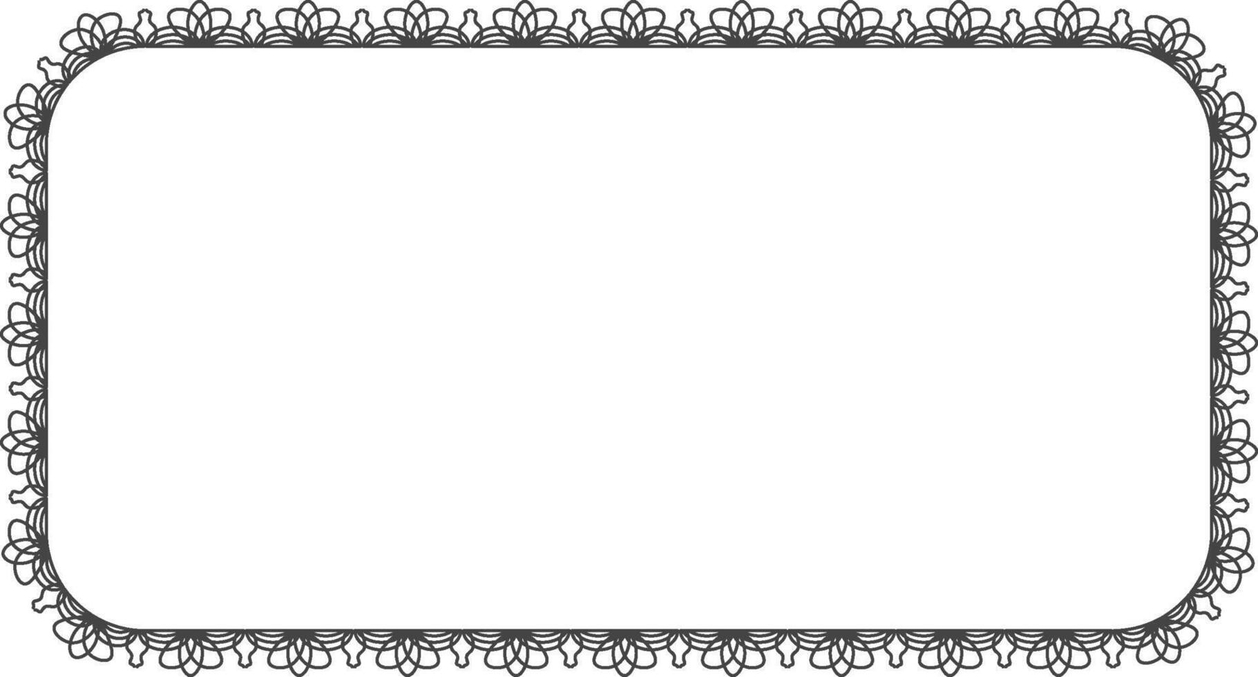 Lace Floral Frame Border vector