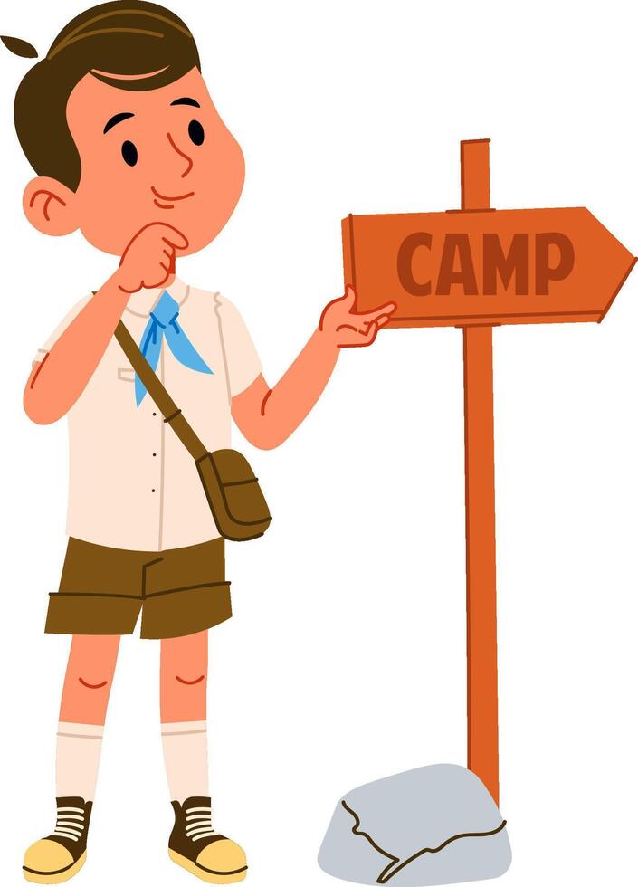Boy Scout Camp Sign vector