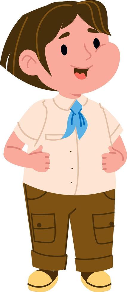 Happy Scout Child Cartoon vector