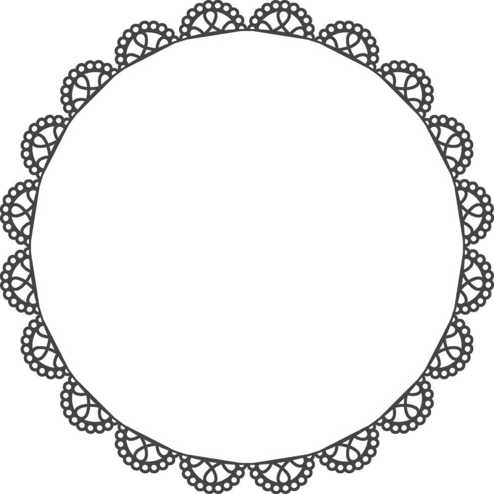 Circular Lace Frame Border vector