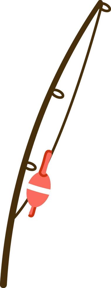 Simple Fishing Rod with Bobber vector