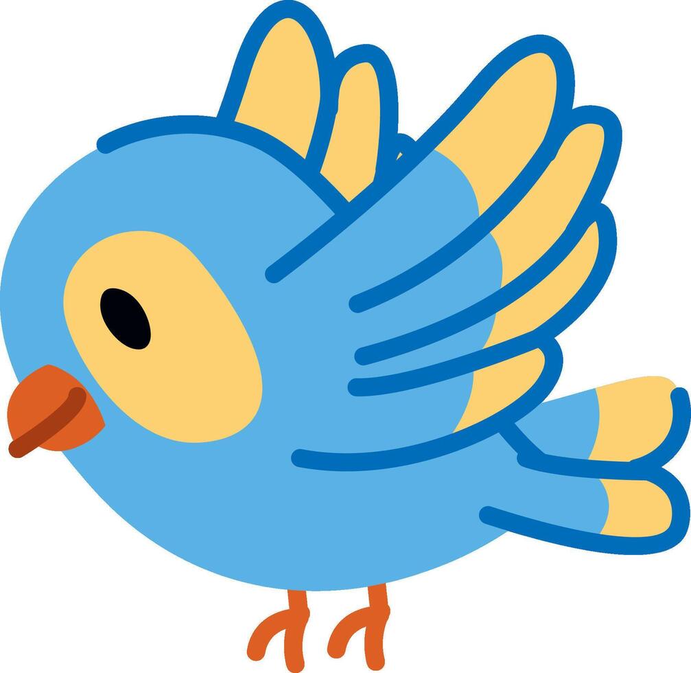 Happy Bird Cartoon Flight vector