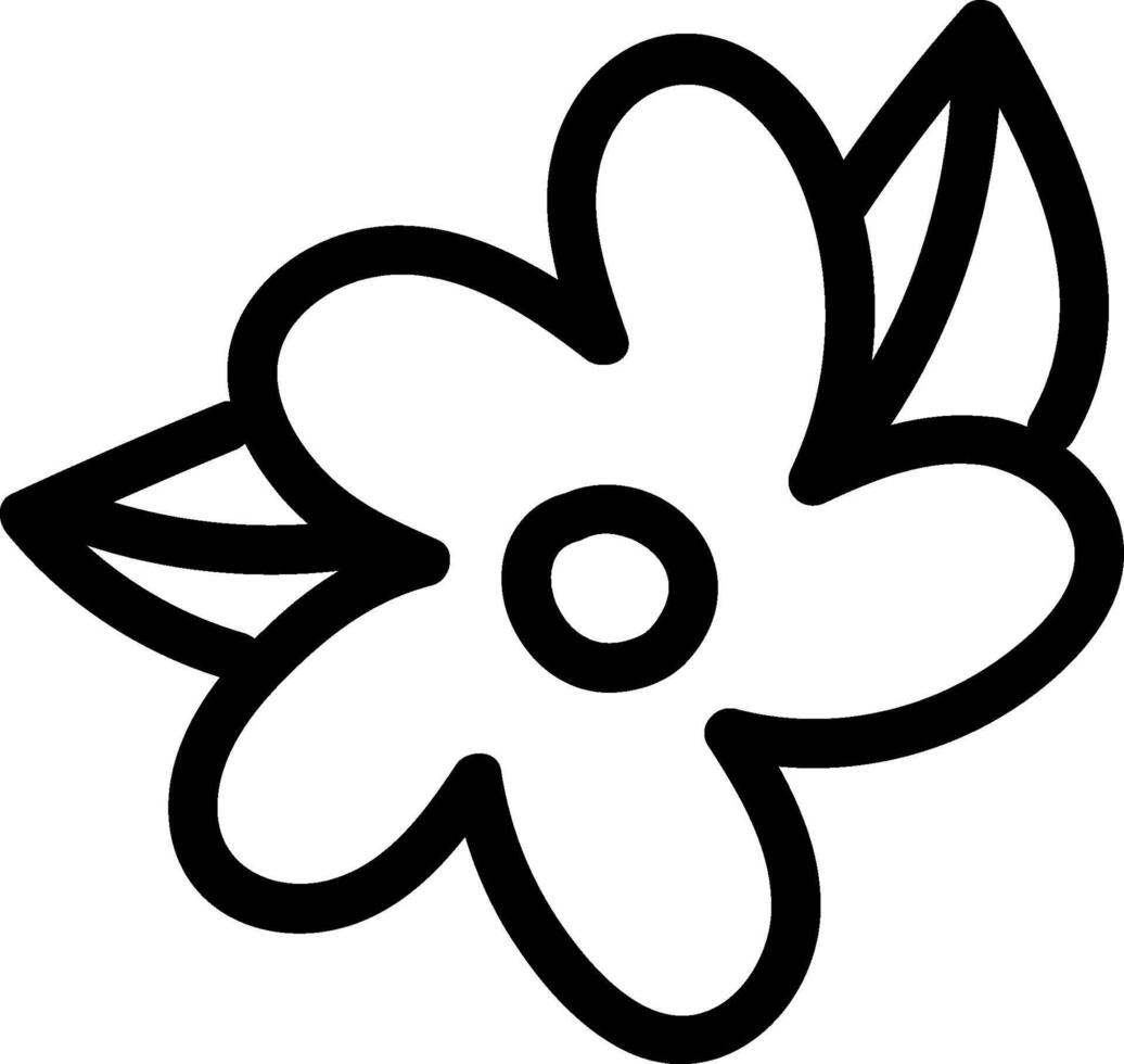 Simple Flower Bloom Outline vector
