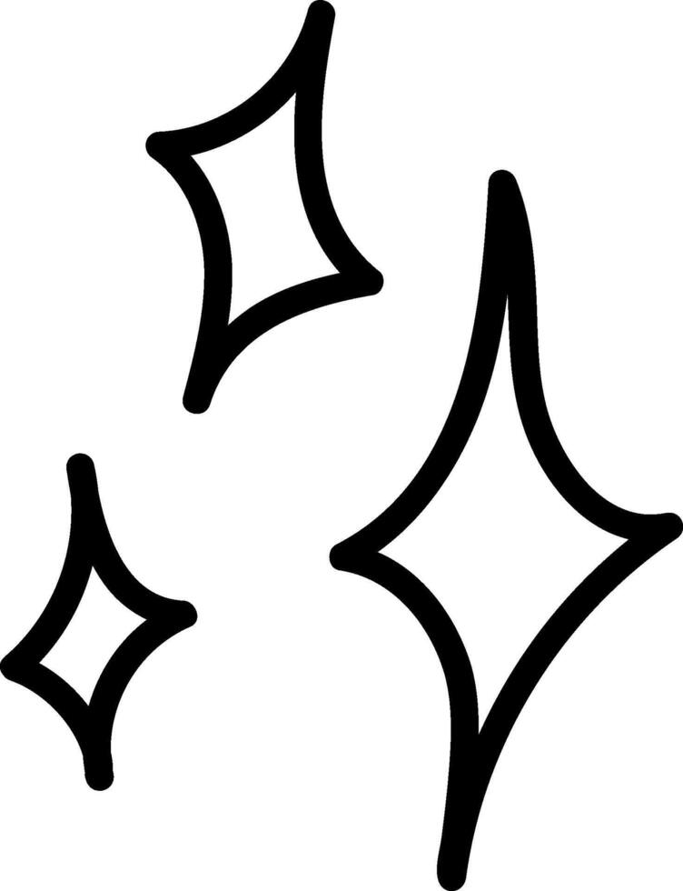 Sparkles Hand Drawn Icons vector