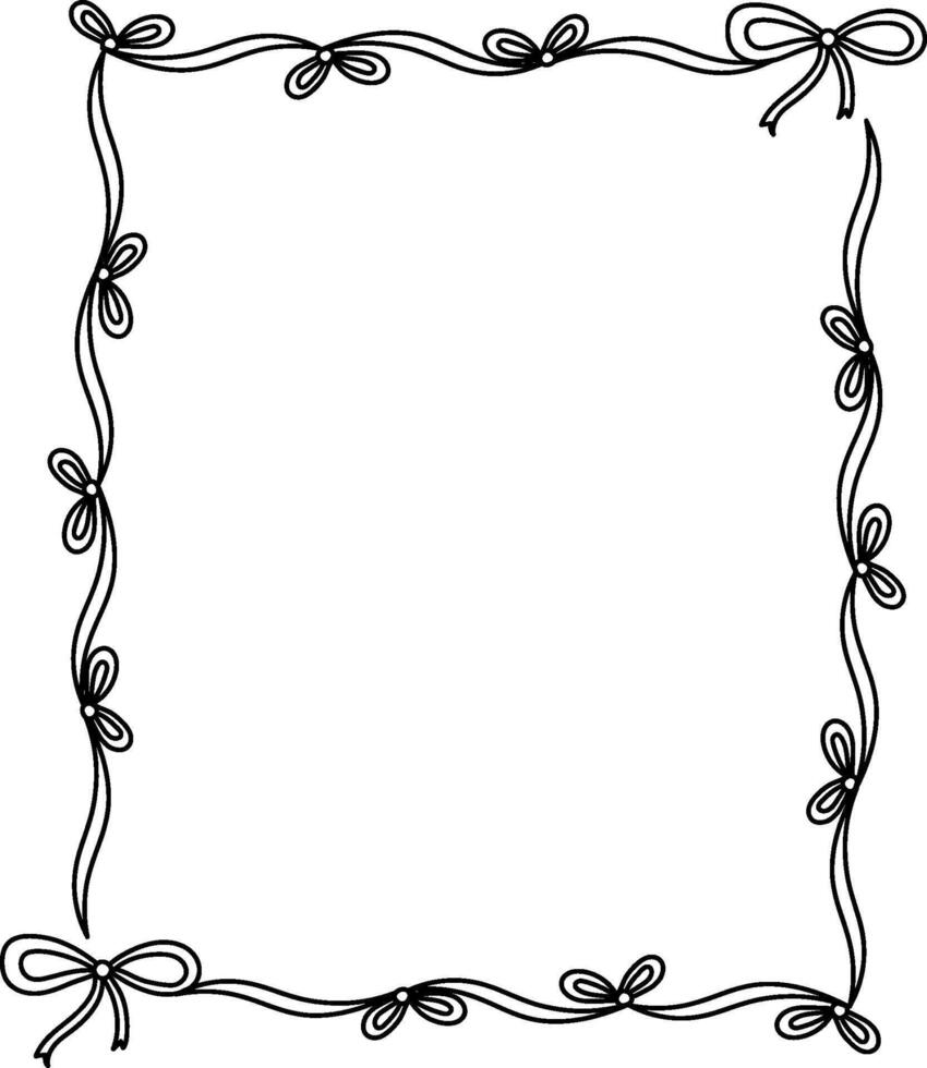 Ribbon Bow Frame Border vector