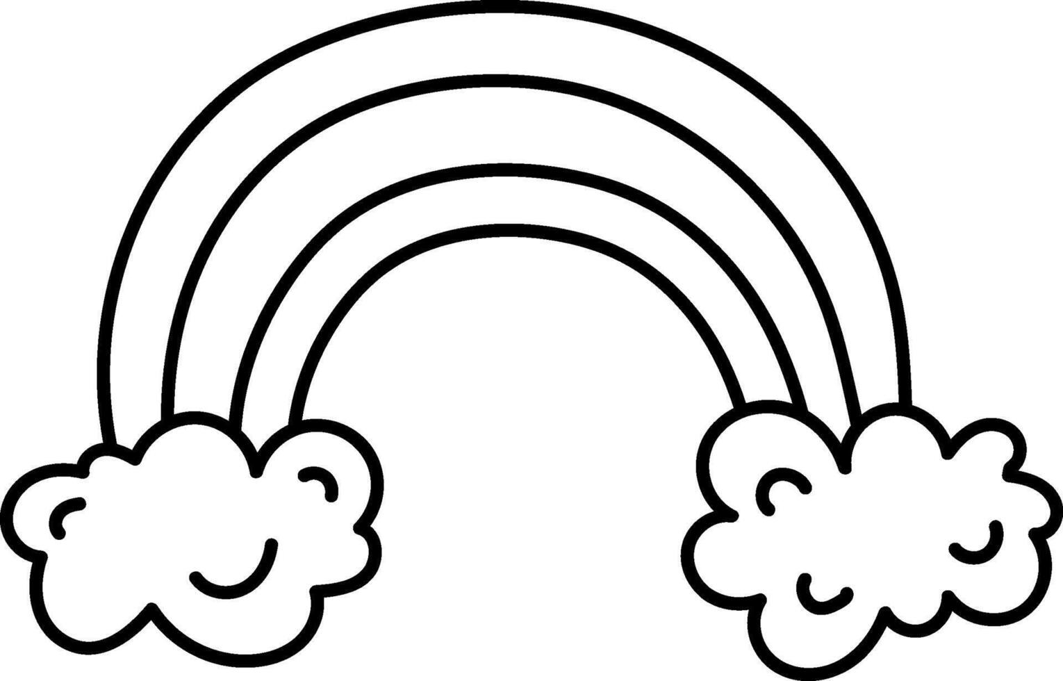 Happy Rainbow Cloud Arc vector