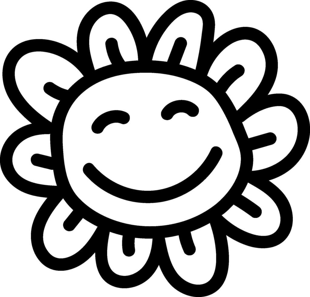 Happy Flower Sun vector