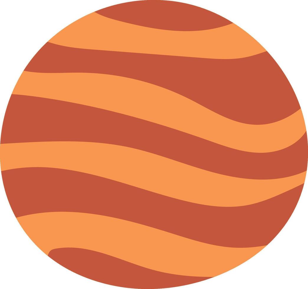Planet with Wavy Surface Pattern vector